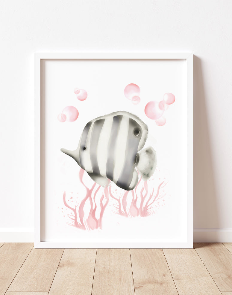  Angelfish Nursery Art - Sweet Blush- Studio Q - Art by Nicky Quartermaine Scott