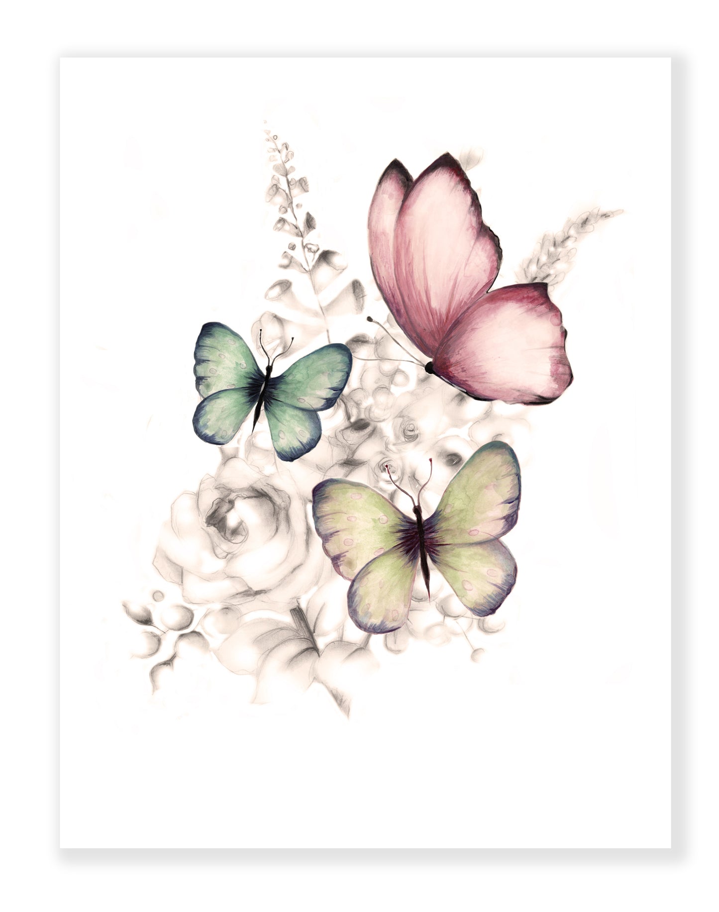 Butterfly Art Print 1 - Studio Q - Art by Nicky Quartermaine Scott