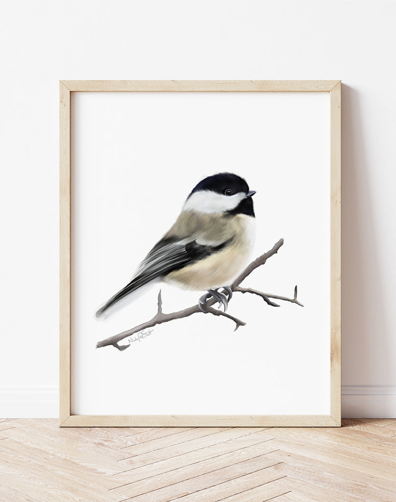 Chickadee Art Print - Studio Q - Art by Nicky Quartermaine Scott