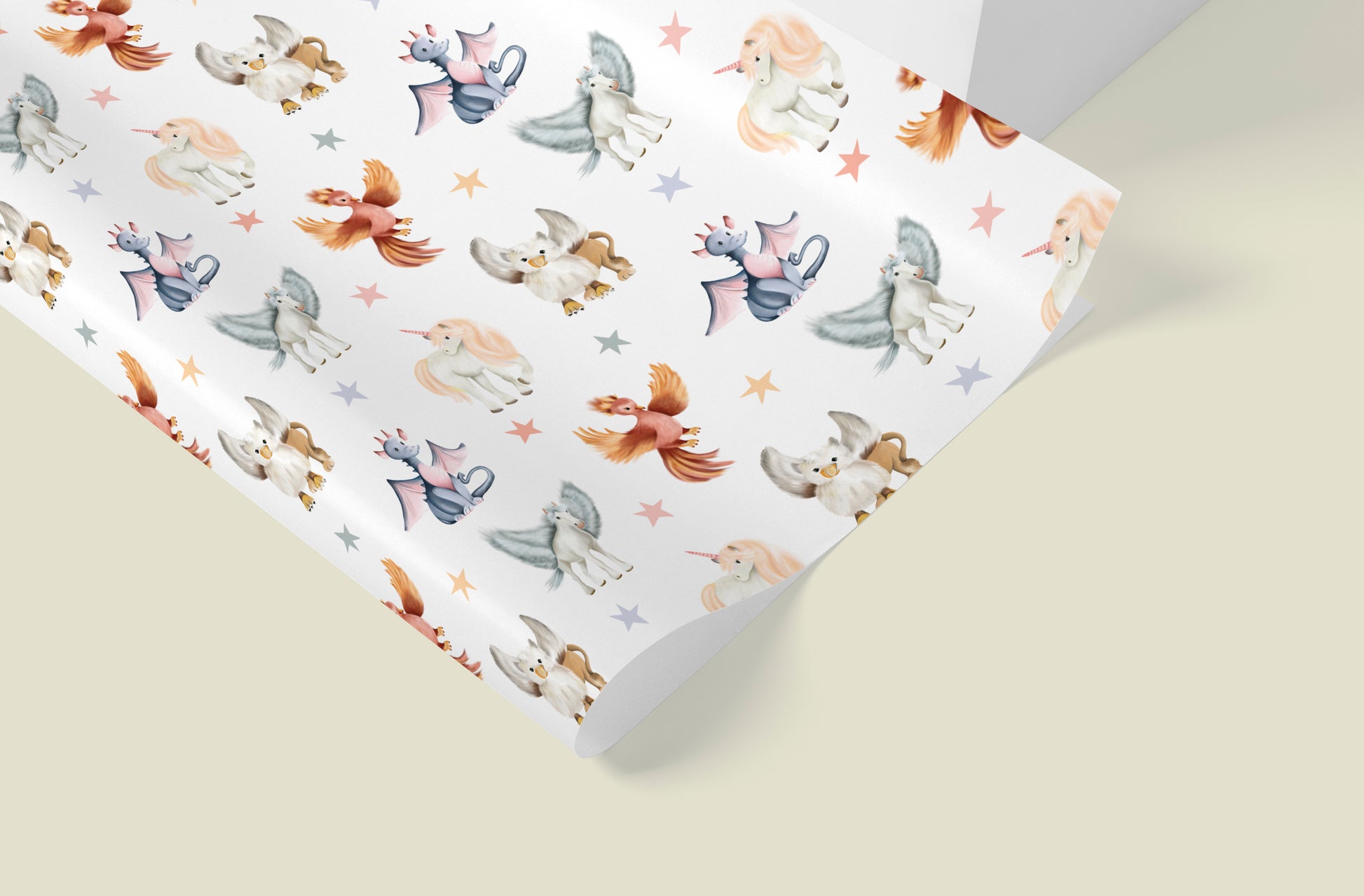 Mythical Creatures Wrapping Paper - Studio Q - Art by Nicky Quartermaine Scott