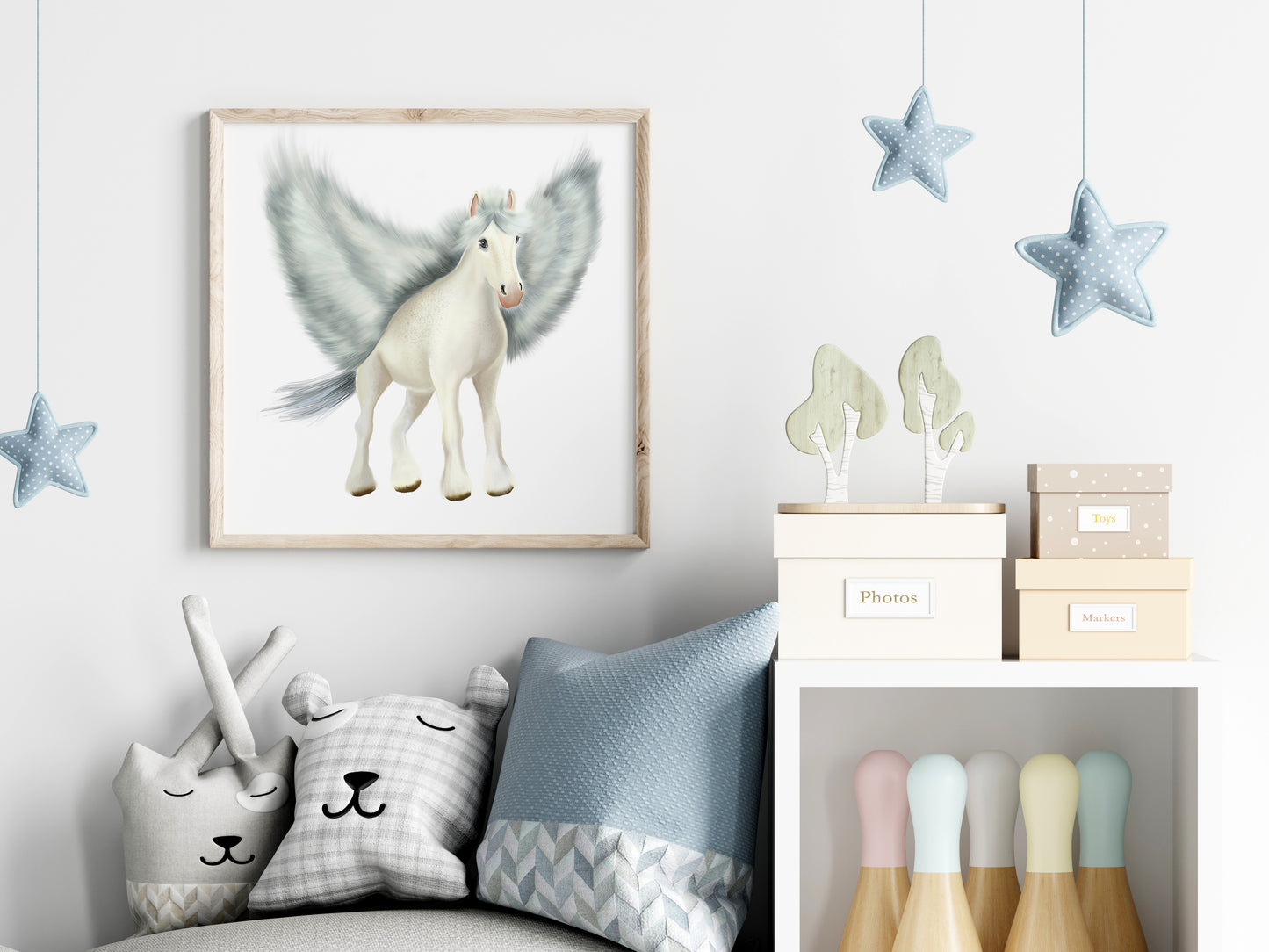 Pegasus Nursery Art Printtudio Q - Art by Nicky Quartermaine Scott