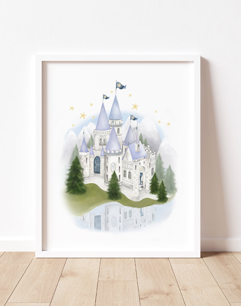 Princess Castle Nursery Print- Studio Q - Art by Nicky Quartermaine Scott